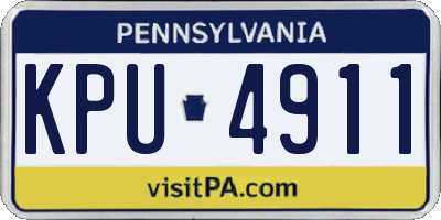 PA license plate KPU4911