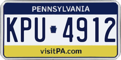 PA license plate KPU4912