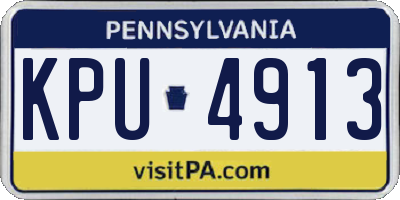 PA license plate KPU4913