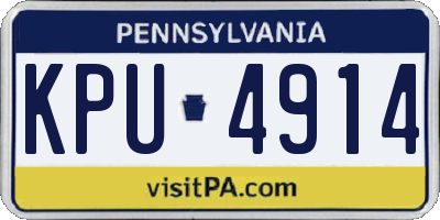 PA license plate KPU4914