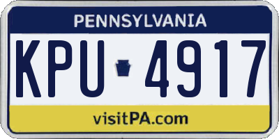 PA license plate KPU4917