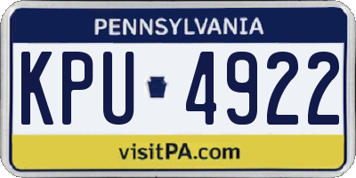 PA license plate KPU4922