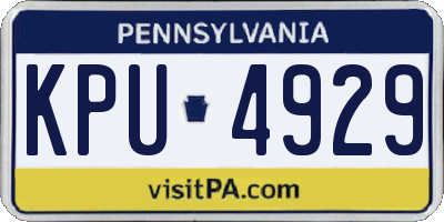 PA license plate KPU4929
