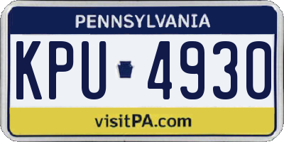 PA license plate KPU4930