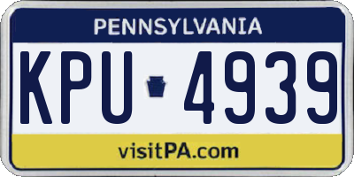 PA license plate KPU4939