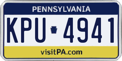 PA license plate KPU4941