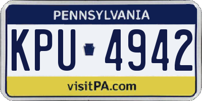 PA license plate KPU4942