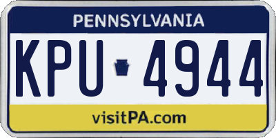 PA license plate KPU4944