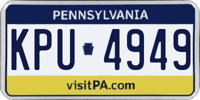 PA license plate KPU4949