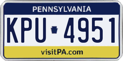 PA license plate KPU4951