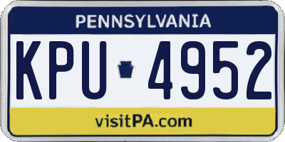 PA license plate KPU4952