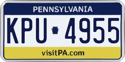 PA license plate KPU4955