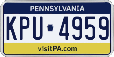PA license plate KPU4959
