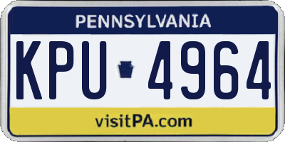 PA license plate KPU4964