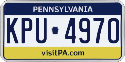 PA license plate KPU4970