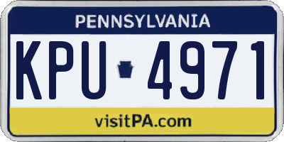 PA license plate KPU4971