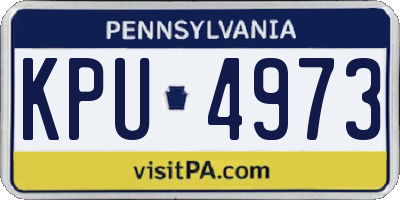 PA license plate KPU4973