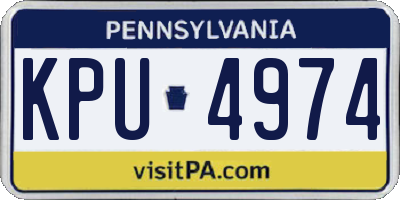 PA license plate KPU4974