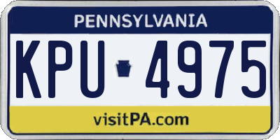 PA license plate KPU4975