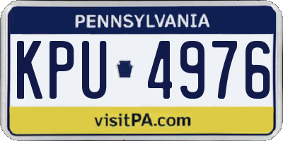 PA license plate KPU4976