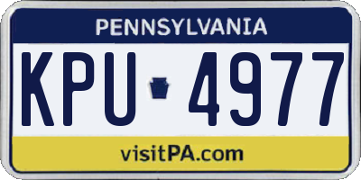 PA license plate KPU4977