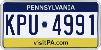 PA license plate KPU4991