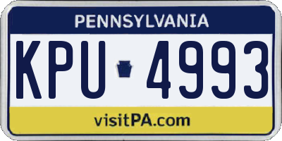PA license plate KPU4993