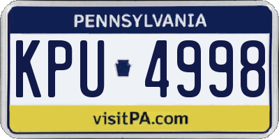 PA license plate KPU4998