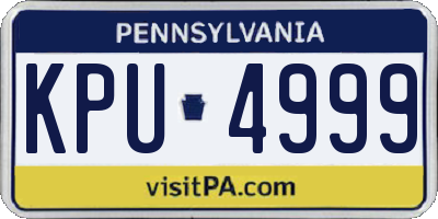 PA license plate KPU4999