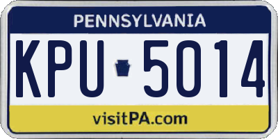 PA license plate KPU5014