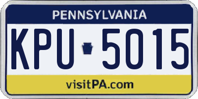 PA license plate KPU5015