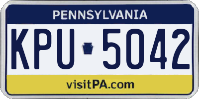 PA license plate KPU5042