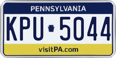 PA license plate KPU5044