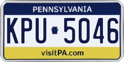 PA license plate KPU5046