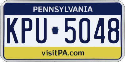 PA license plate KPU5048