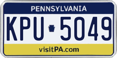 PA license plate KPU5049