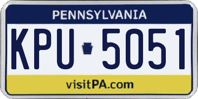 PA license plate KPU5051