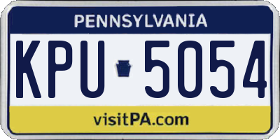 PA license plate KPU5054