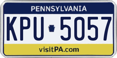 PA license plate KPU5057