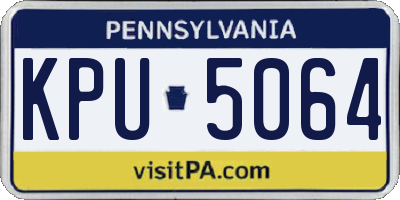 PA license plate KPU5064