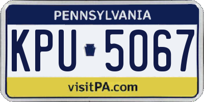 PA license plate KPU5067