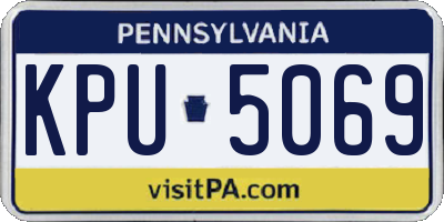 PA license plate KPU5069