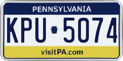 PA license plate KPU5074