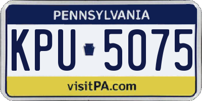 PA license plate KPU5075