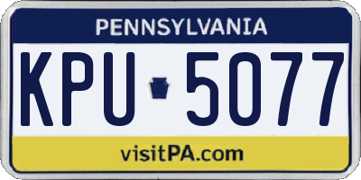 PA license plate KPU5077