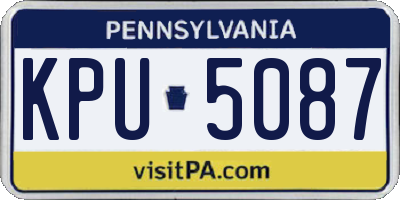 PA license plate KPU5087