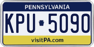 PA license plate KPU5090