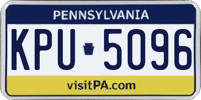 PA license plate KPU5096