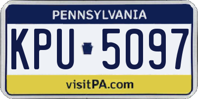 PA license plate KPU5097