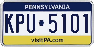 PA license plate KPU5101